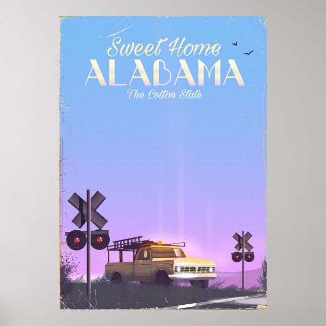 Pôster "Doce lar" Alabama Cartaz de viagem (Frente)