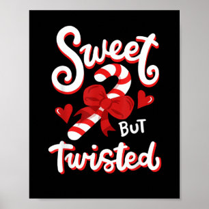 Poster Doce Mas Engraçado Natal Cana De Açúcar Santa Torc