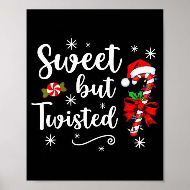 Poster Doce Mas Torcido Funny Natal Cane Xmas de Natal  (Frente)