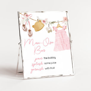 Poster Doce Menina Boho Roupa Bar Mãe-Osa