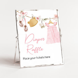 Poster Doce Menina Boho Roupa Fralda Raffle