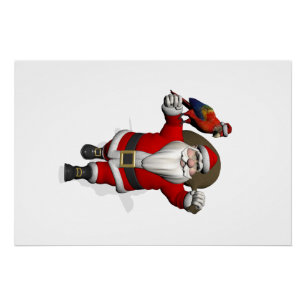 Pôster Doce Papai Noel Ama Araras Papagaios