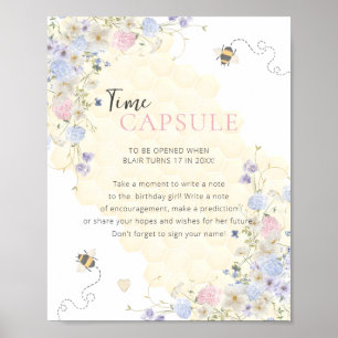 Poster Doce Para Ser Um Primeiro Aniversário Cápsula do T