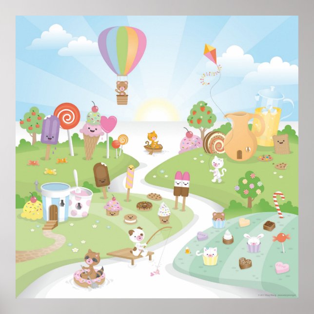 Poster Doce paraíso de verão! (Frente)