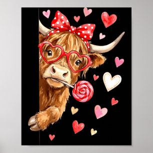 Poster Doce Pirulito Vaca das Terras Altas do Dia dos Nam