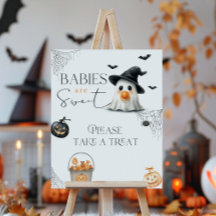 Doce Trate Pequeno Chá de fraldas Boo Halloween