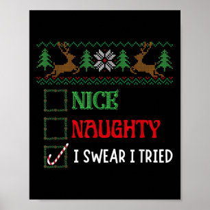 Poster Doce Travesso Eu Juro Que Tentei Piada De Natal Do