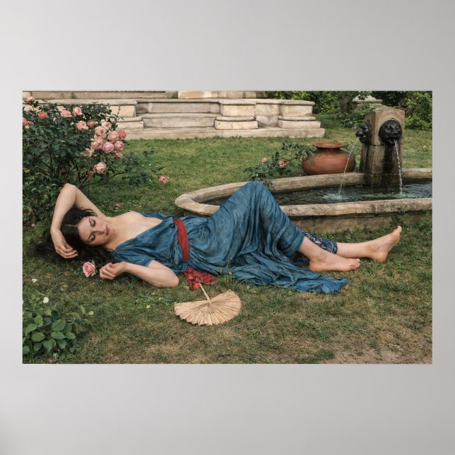 Poster Doce Verão de John William Waterhouse (Frente)