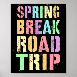 Poster Doce viagem de férias de férias de primavera vacay