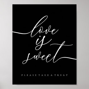 Poster Doces de casamento preto Comida Sobremesa O amor é