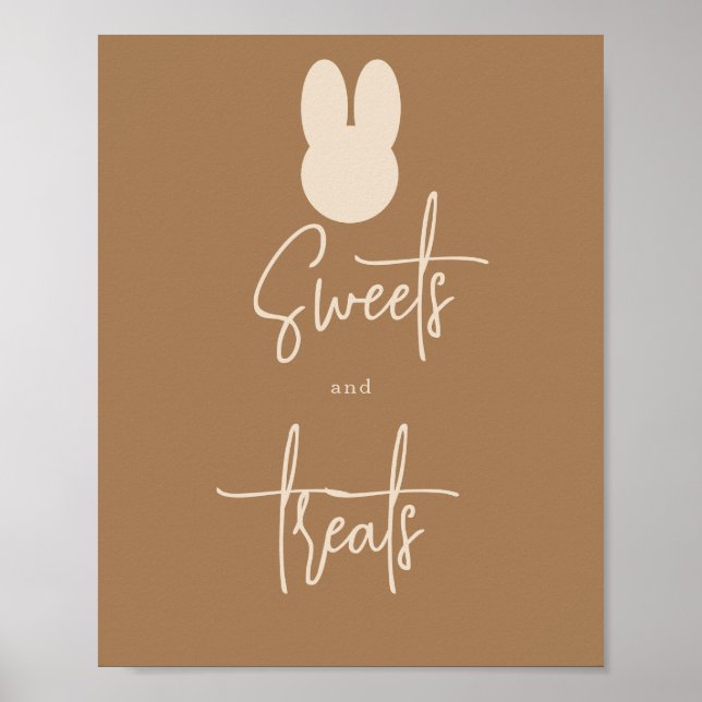 Poster Doces e guloseimas simples para coelho (Frente)