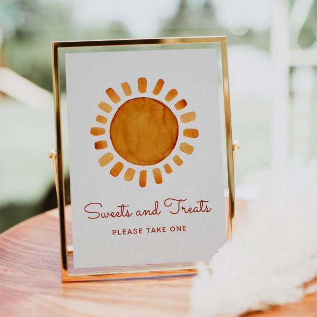 Poster Doces e Tratamentos Aquarela Chá de fraldas (Criador carregado)