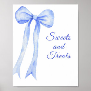 Poster Doces e Tratamentos de Arcos Azuis de Cor Aquática