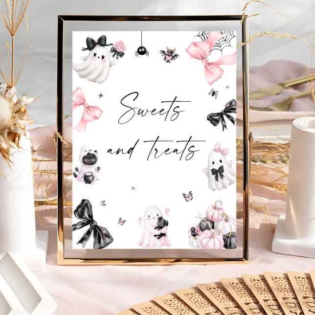 Poster Doces e Tratamentos de Boo Halloween (Criador carregado)