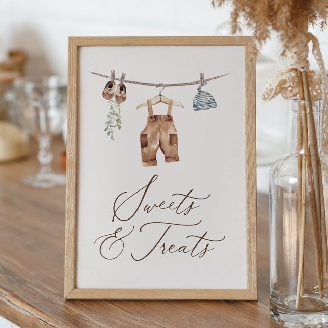 Poster Doces e Tratamentos para Chás de fraldas de bebês (Criador carregado)