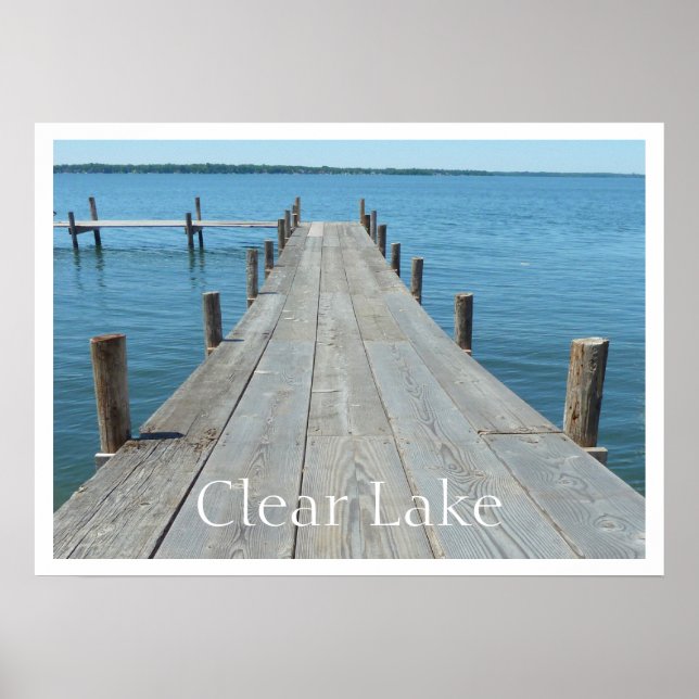 Pôster Dock em Clear Lake Iowa (Frente)