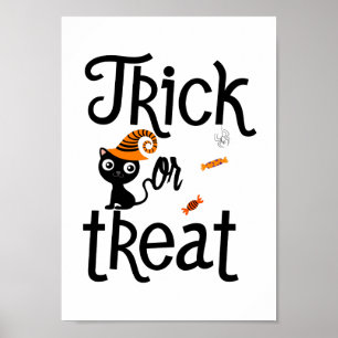 Poster Doçura ou travessura o Dia das Bruxas