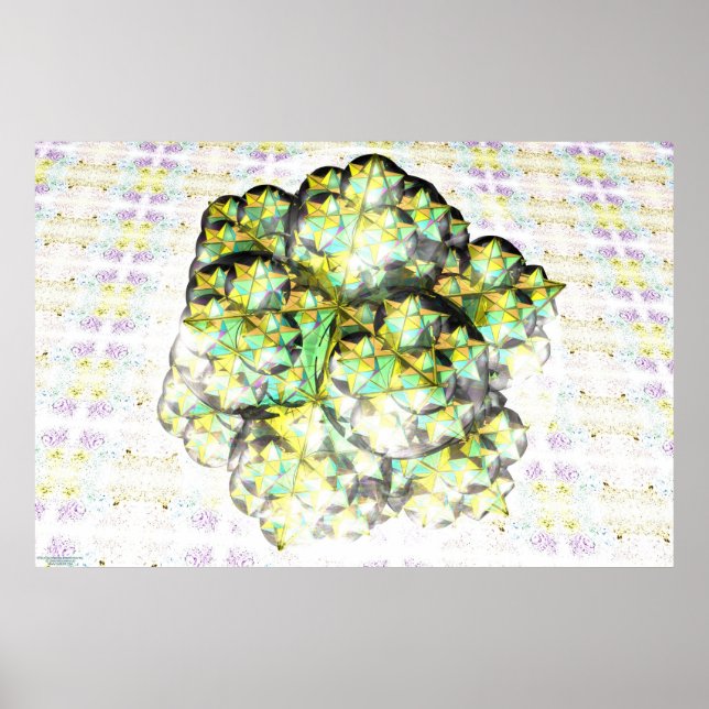 Pôster Dodecaedro estelado Fractal (Frente)