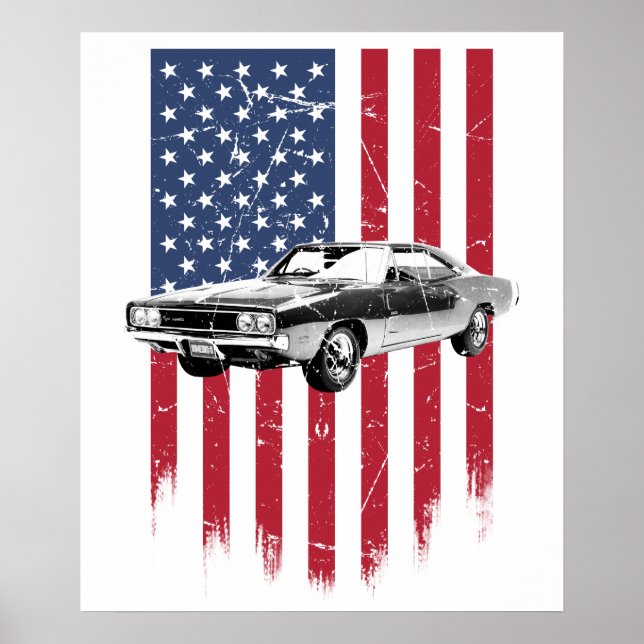 Poster Dodge Charger Muscle Car (Frente)