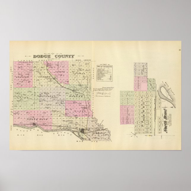 Pôster Dodge County, Nebraska (Frente)