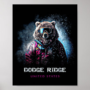 Poster Dodge ridge estados unidos esqui esquiando esquiad