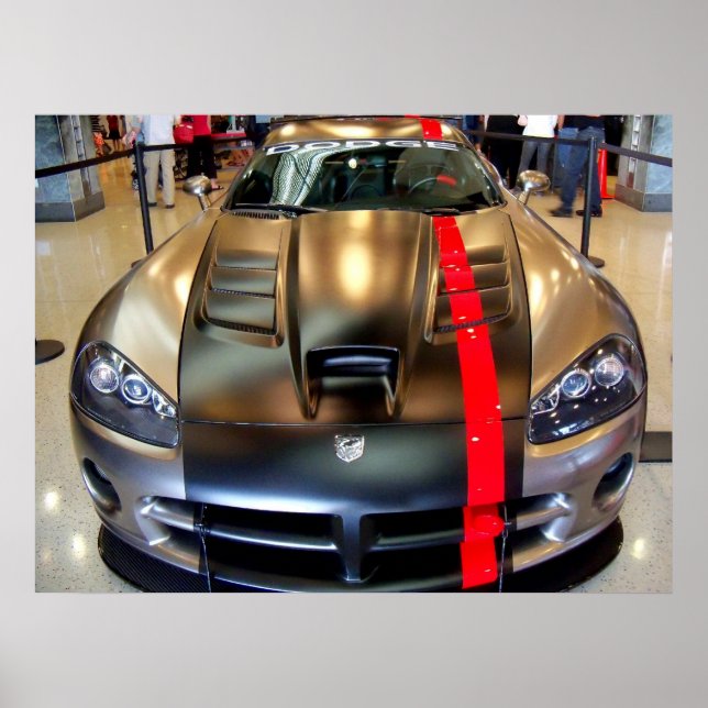 Pôster Dodge Viper 2008 Classic American Sports Car Impre (Frente)