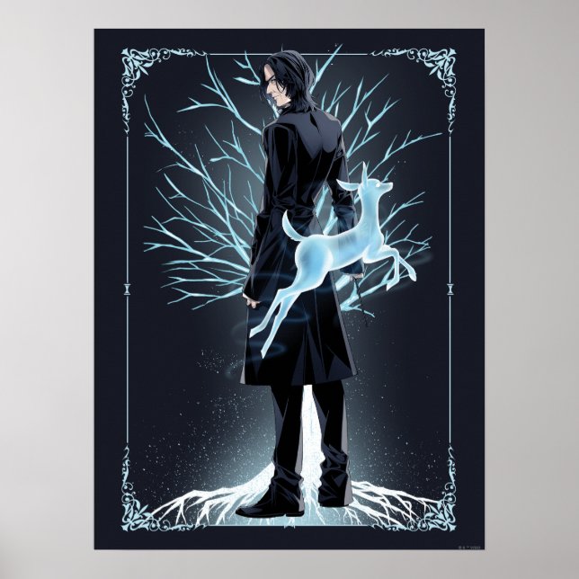 Poster Doe Patronus do Anime Severus Snape (Frente)