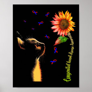 Poster Doença Cardíaca Congênita Girasol de Gato Conscien