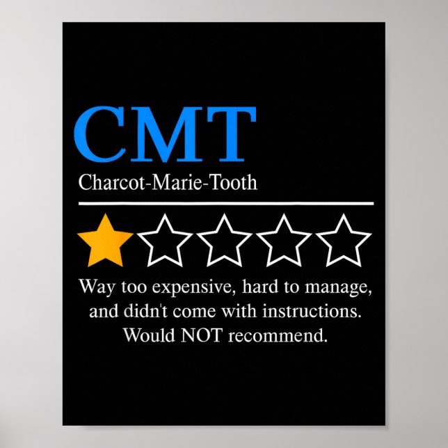 Poster Doença de Charcot Marie Tooth - Conscientização Cm (Frente)
