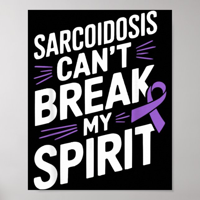 Poster Doença de Conscientização da Sarcoidose Deficiênci (Frente)