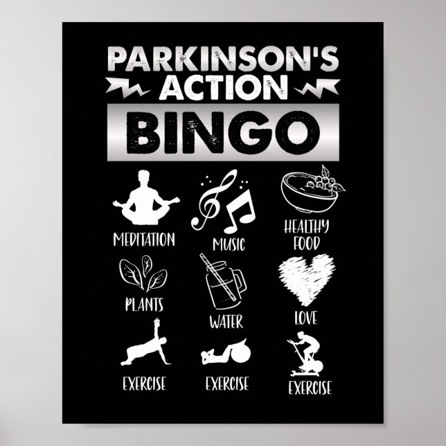 Poster Doença de Parkinsons Action Bingo Parkinsons (Frente)
