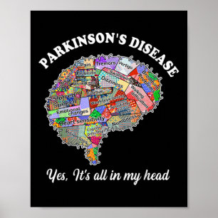 Poster Doença de Parkinsons, sim, está tudo no meu cérebr