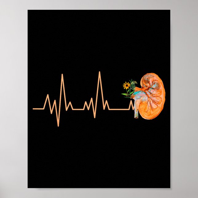 Poster Doença do Pulso do Coração do Rim Conscientização  (Frente)