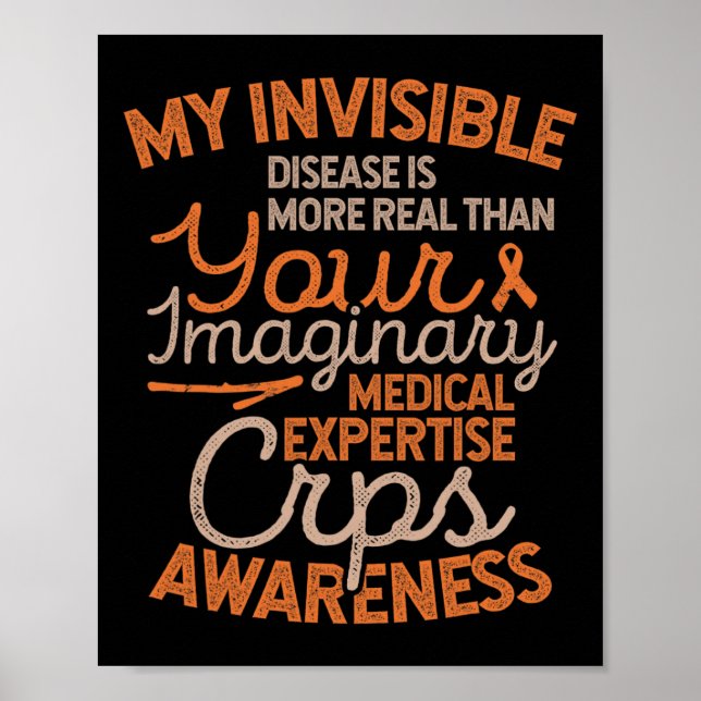 Poster Doença invisível Sensibilização para CRPS RSD (Frente)