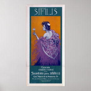 Poster Doença médica da sífilis do vintage