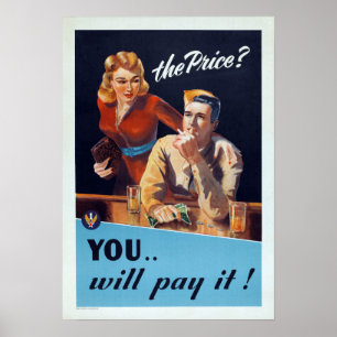 Poster Doença médica da sífilis do vintage