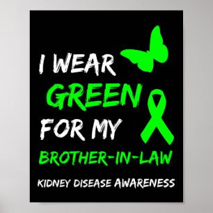 Poster Doença Renal Eu Visto Verde Para Meu Irmão-de-Dire