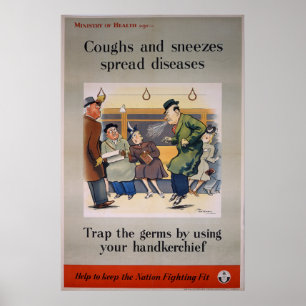Poster Doenças da propagação das tosses e dos Sneezes