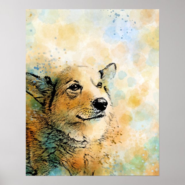Poster dog 143 Corgi (Frente)