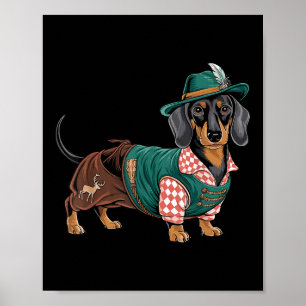 Poster Dog Dachshund Bavarian Weiner Sausado _4