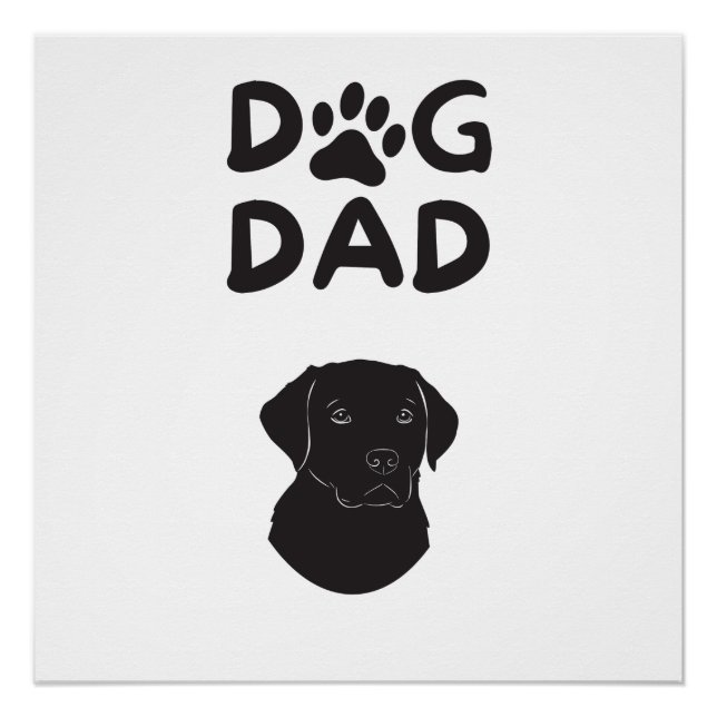 Pôster  Dog Dad T-shirt | Funny Pet Lovers Tee  (Frente)