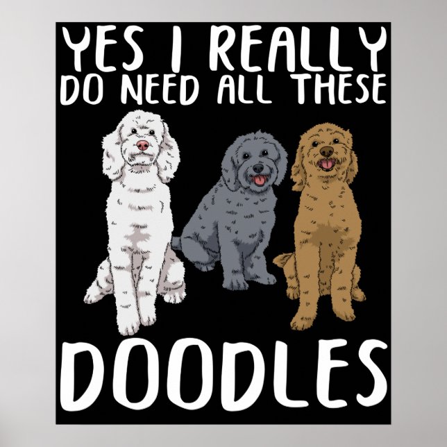 Poster Dog Doodle Mamãe Oferece Pai Labradoodle Doodle (Frente)