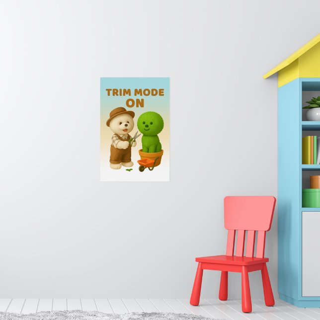 Poster Dog Gardener Bichon Topiary Trim Surreal (Berçário 1)