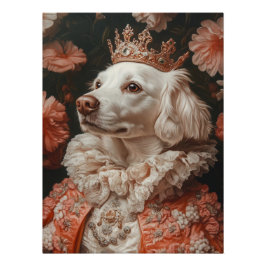 Pôster Dog in Royal Attire. Elegant Dog Portrait - Royal