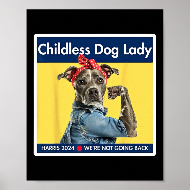 Poster Dog Ladies Kamala Harris 2024 Presidente (Frente)