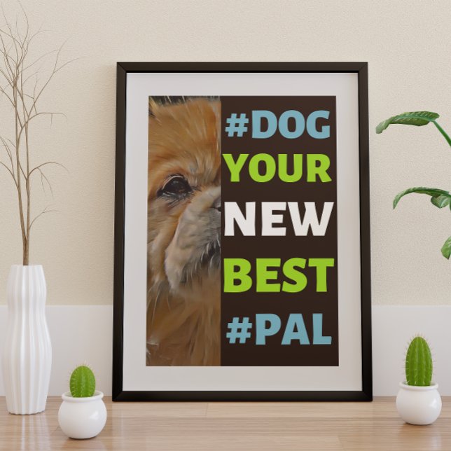 Poster #Dog, o seu novo melhor #Pal... espanhol tibetano (Criador carregado)