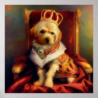 Poster Dog Renaissance King