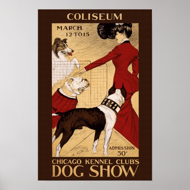 Poster Dog Show, 1902. Publicidade Vintage (Frente)