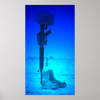 Poster Dog tags Rifle Boots