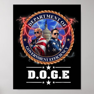 Poster Doge Department of Governo Efficiency Trump 47t